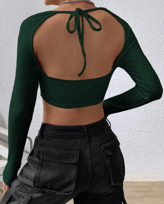 Square neck crop top