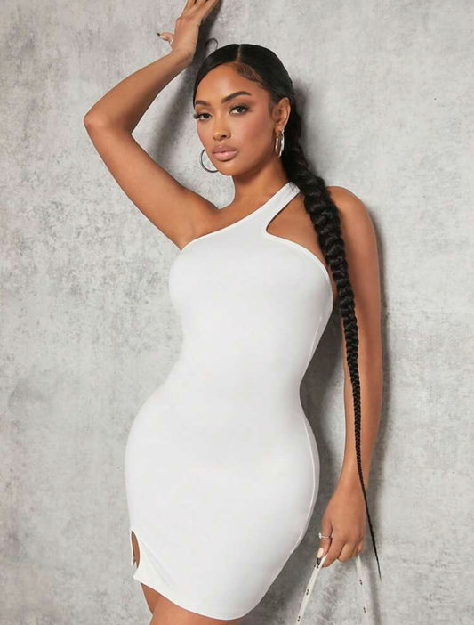 Lace up bodycon dress