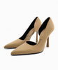 Zara Asymmetric High Heel Shoes (Brown)