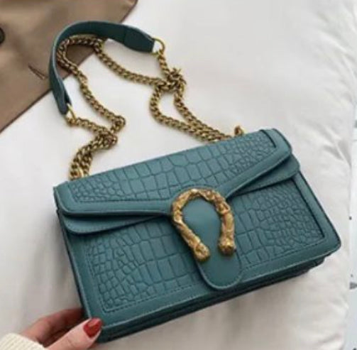 Vintage clutch Turquoise shoulder Bag