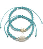 Starfish Shell Anklet (Blue)