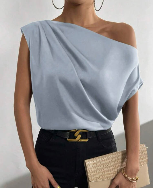 Prive Satin Shoulder Blouse