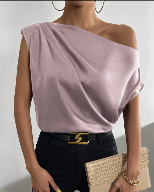 Prive Satin Shoulder Blouse