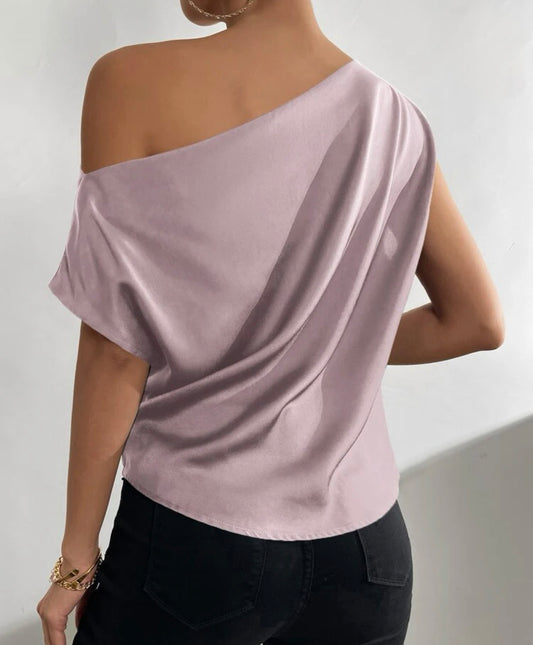 Prive Satin Shoulder Blouse