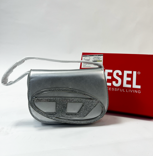 Diesel shoulder bag in silver