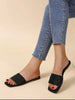 Crocodile Embossed flat sandals