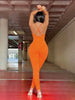 Cami unitard jumpsuit in orange