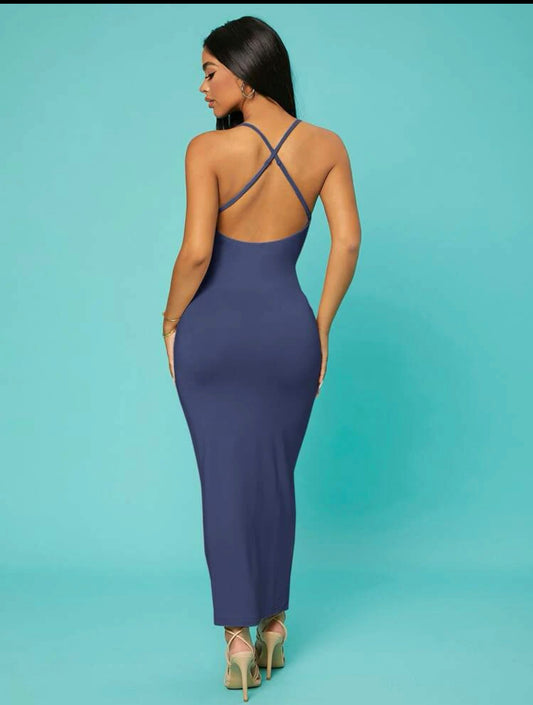 criss cross backless Bodycon dress